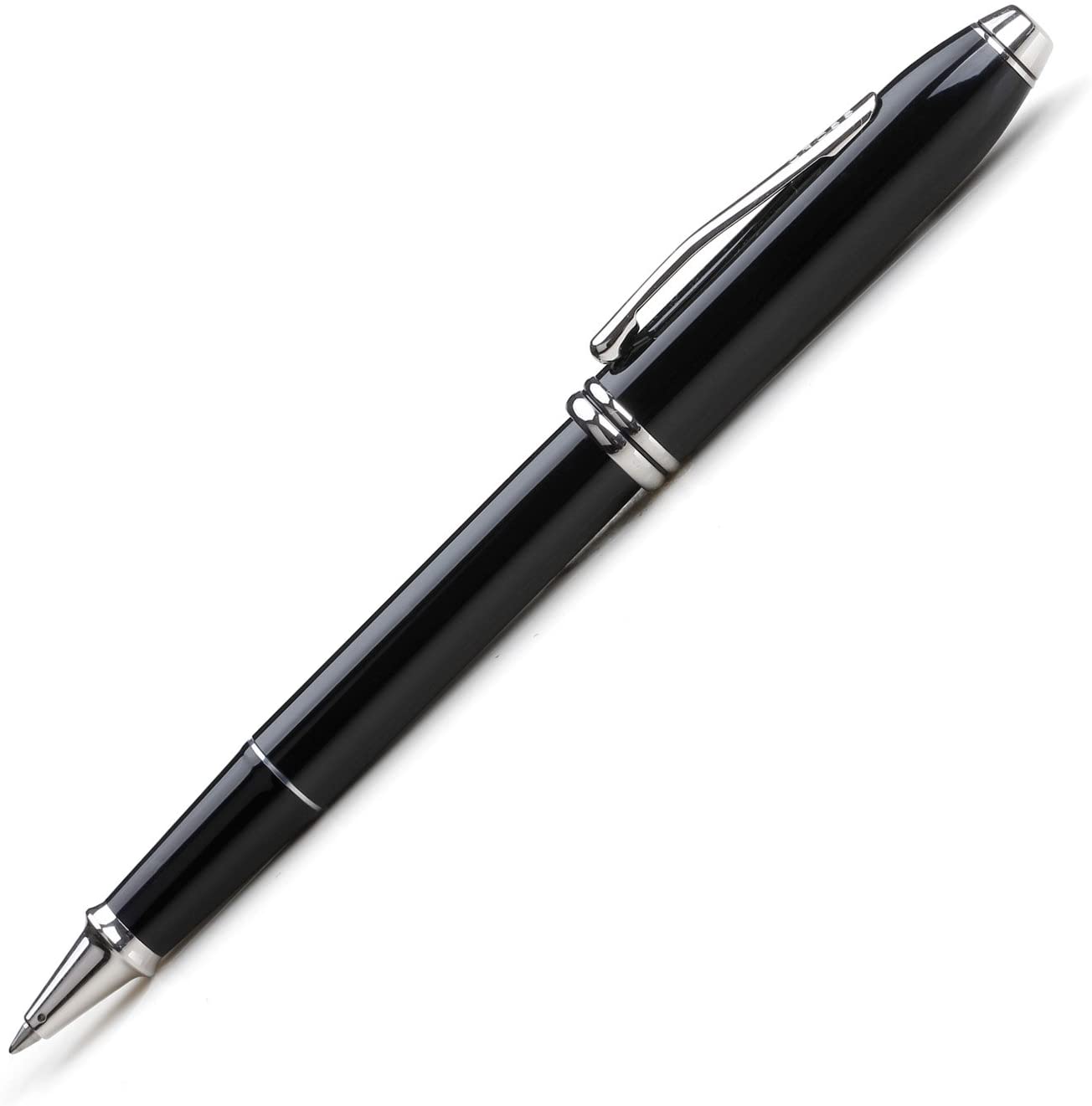 Cross Townsend, Black Lacquer, Ballpoint Pen, with Rhodium Plated Appointments - AT0042-4