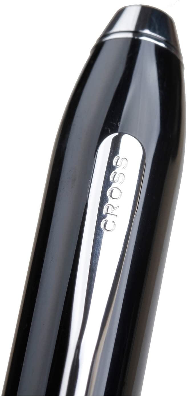Cross Townsend, Black Lacquer, Ballpoint Pen, With Rhodium Plated Appointments - At0042-4