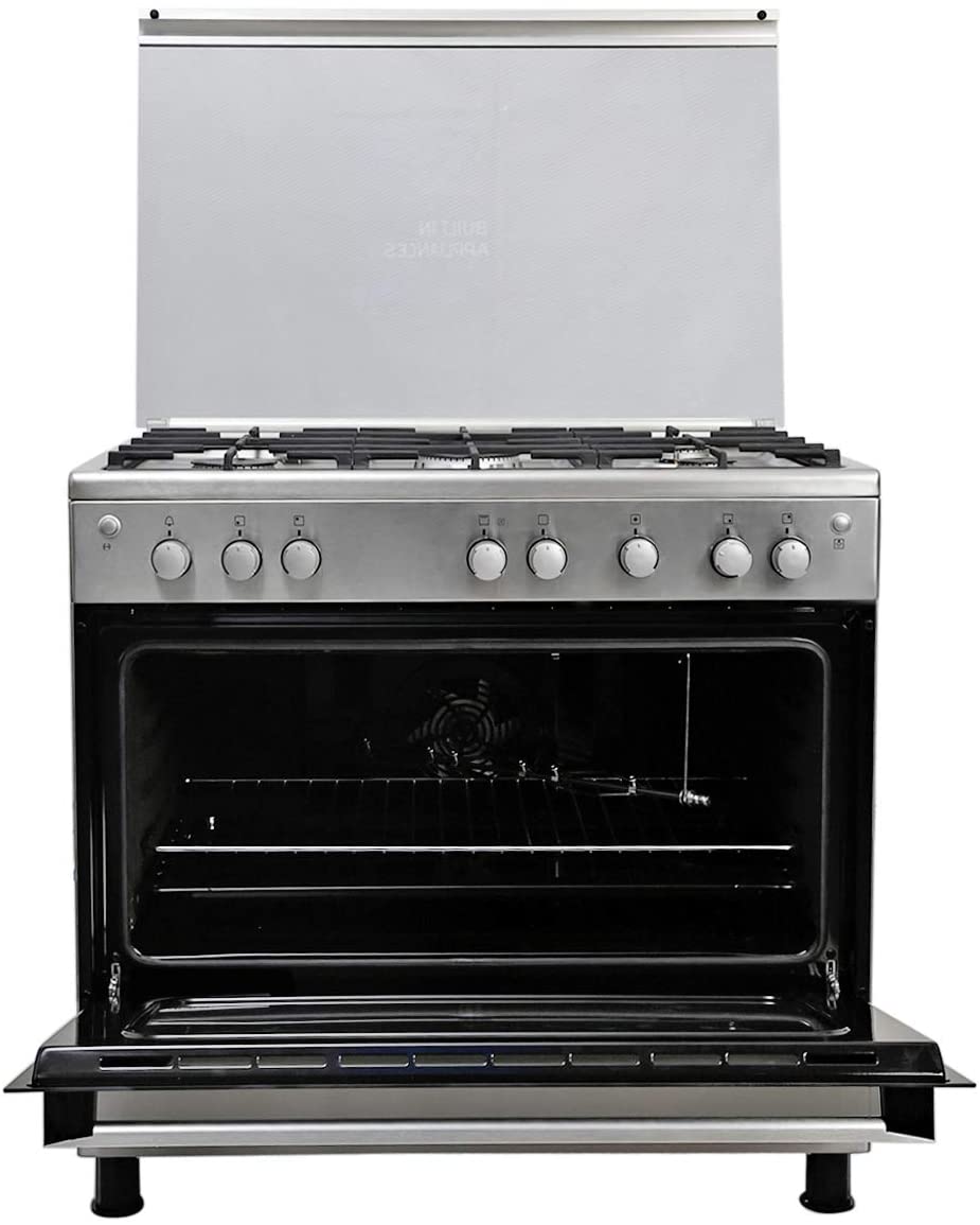 Electrolux ELUX 90X60 FULL GAS WITH TURNSPIT CAST IRON SUPPORTS COOLING FAN S.STEEL-EKG913A2OX - Jashanmal Home