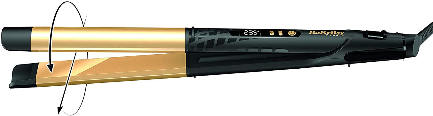 Babyliss St440Sde,Gold Ceramic 25Mm Straightener 3 Temperatures, Gold,
