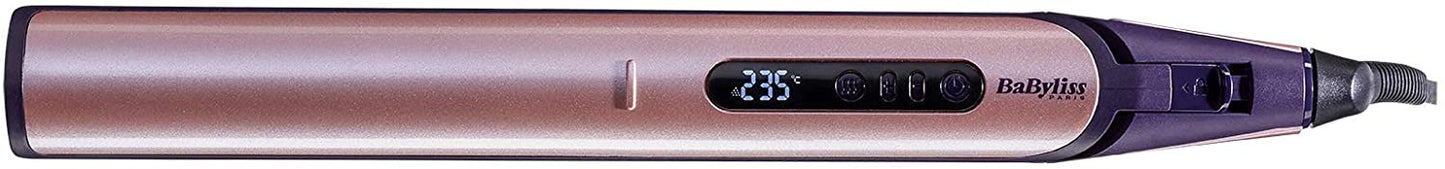 BaByliss BABST460SDE Hair Straightener 35mm With Comb, Black/Purple - Jashanmal Home