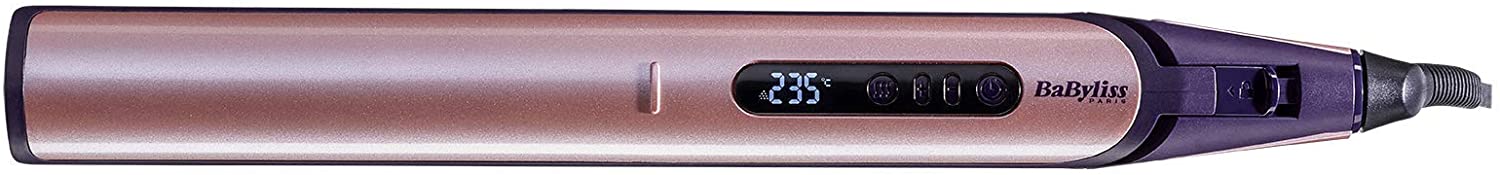 BaByliss BABST460SDE Hair Straightener 35mm With Comb, Black/Purple - Jashanmal Home