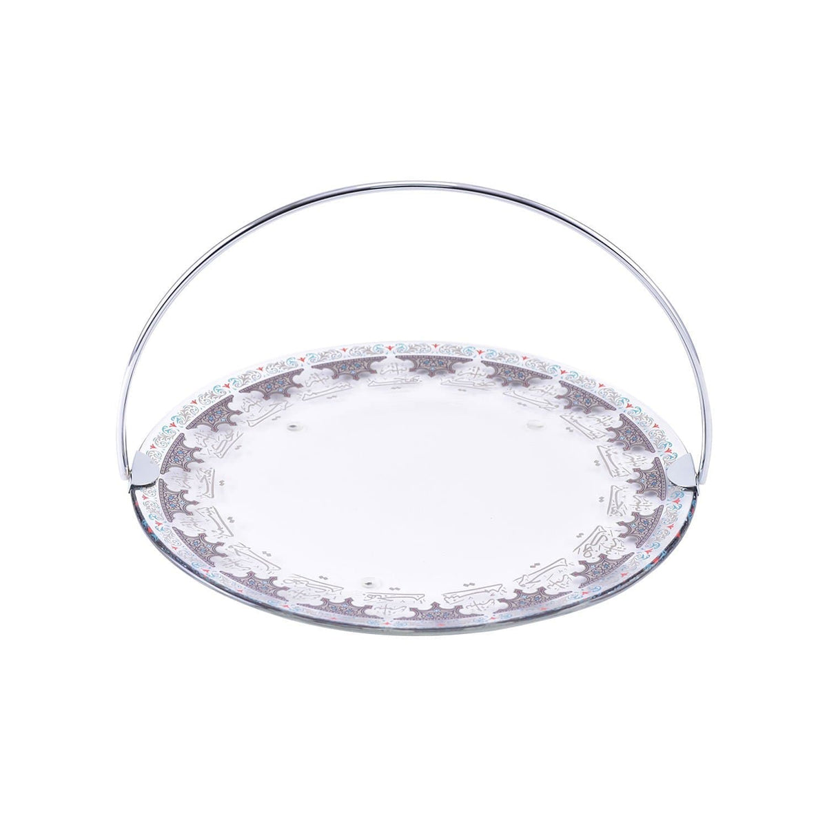 DIMLAJ SUROOR GLASS BASKET PLATINUM - 46624