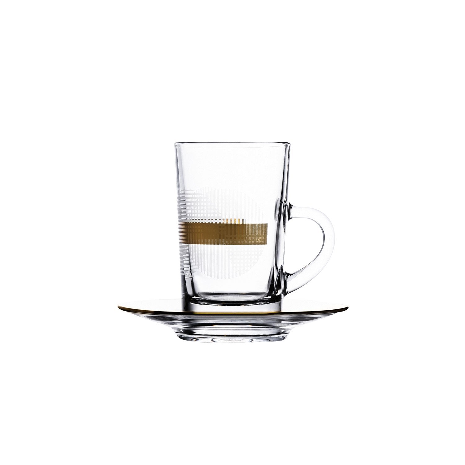 DIMLAJ LUNA GOLD 12PC TEA CUP AND SAUCER SET - 23845
