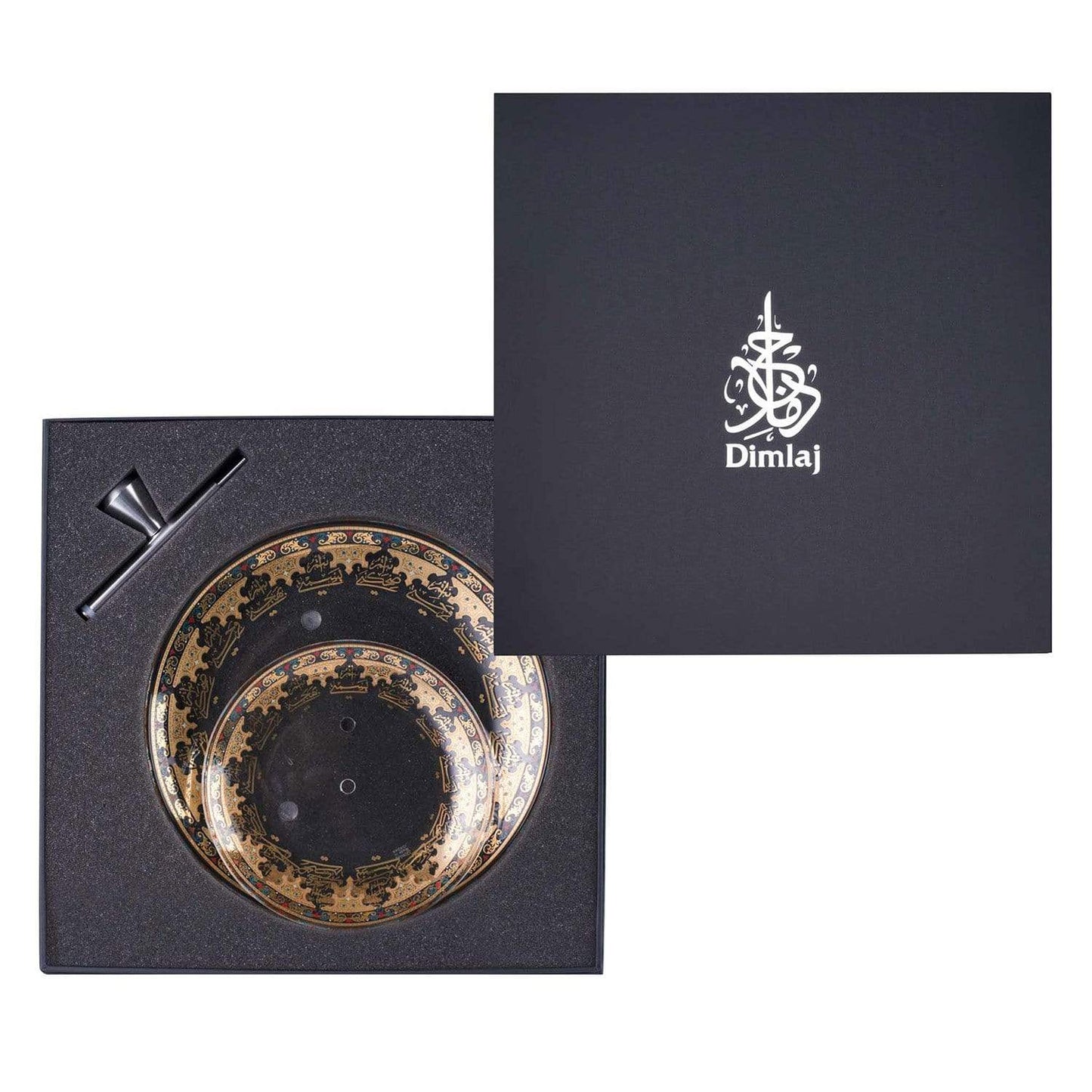 DIMLAJ SUROOR GLASS 2 TIER PLATE GOLD - 46992