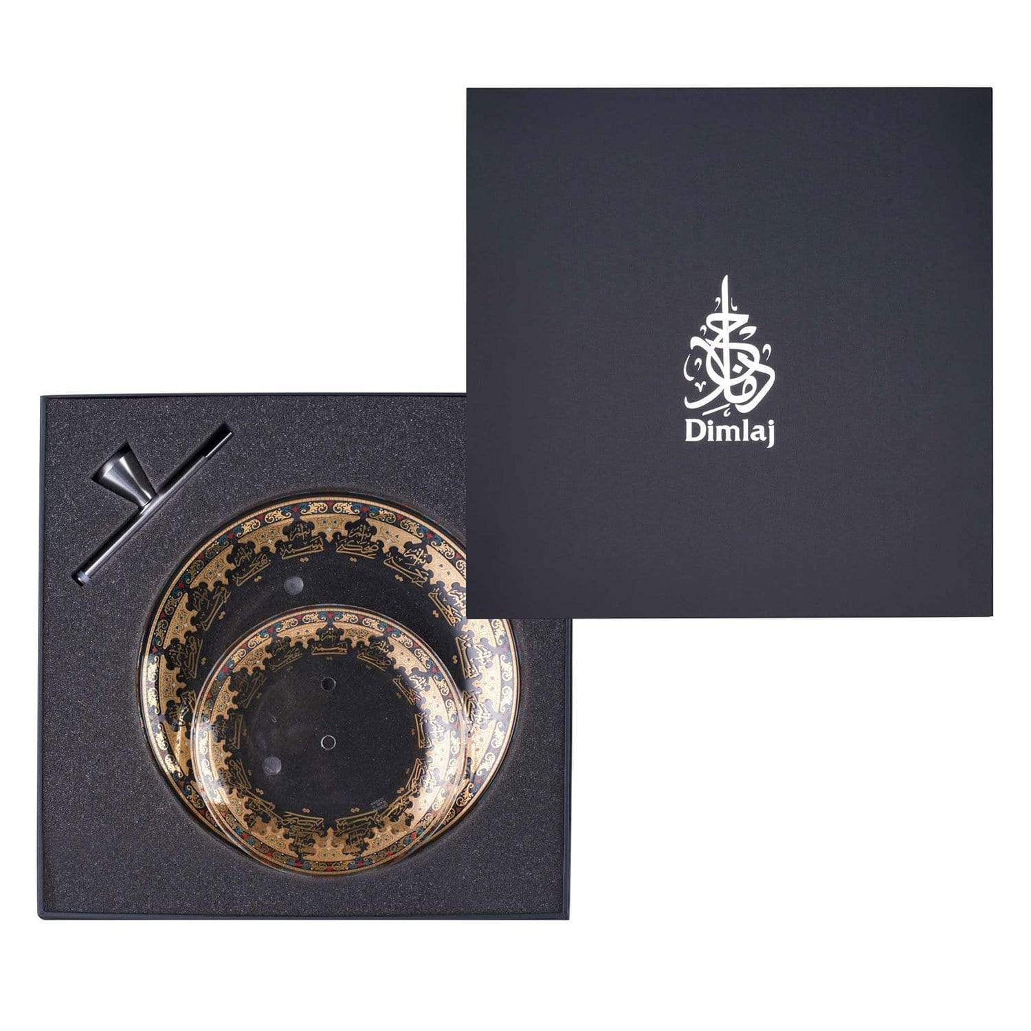 DIMLAJ SUROOR GLASS 2 TIER PLATE GOLD - 46992
