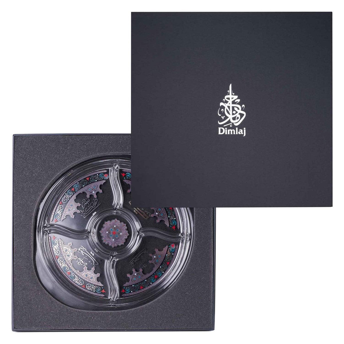 DIMLAJ SUROOR GLASS NUT PLATE PLATINUM - 47005