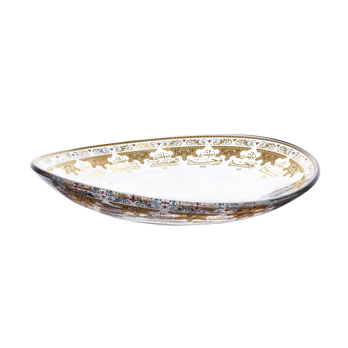 DIMLAJ SUROOR 6PC GLASS PLATE GOLD - 47006