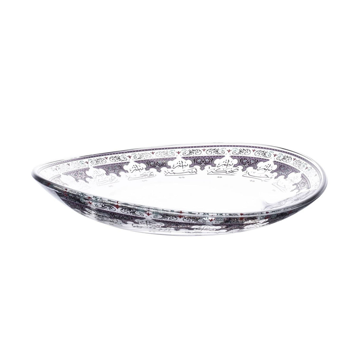 DIMLAJ SUROOR 6PC GLASS PLATE PLATINUM - 47007