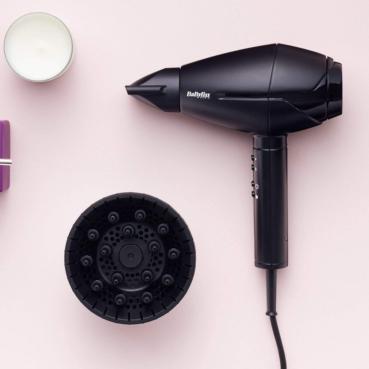 Babyliss Compact Ac Dryer 2300W Black With Diffuser Made In Italy - 6720Sde