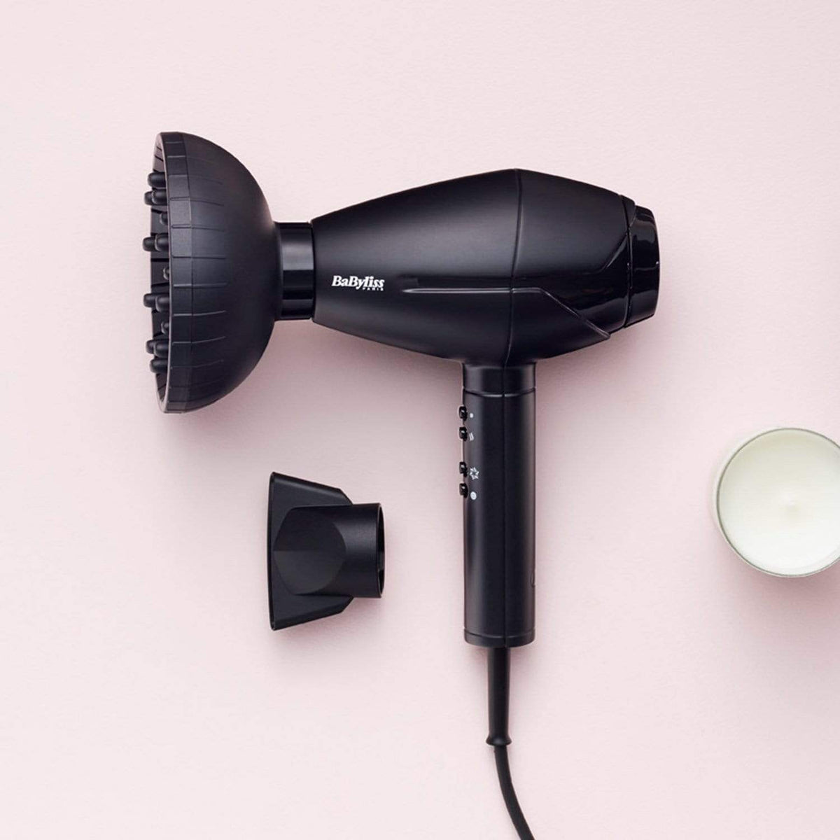 Babyliss Compact Ac Dryer 2300W Black With Diffuser Made In Italy - 6720Sde
