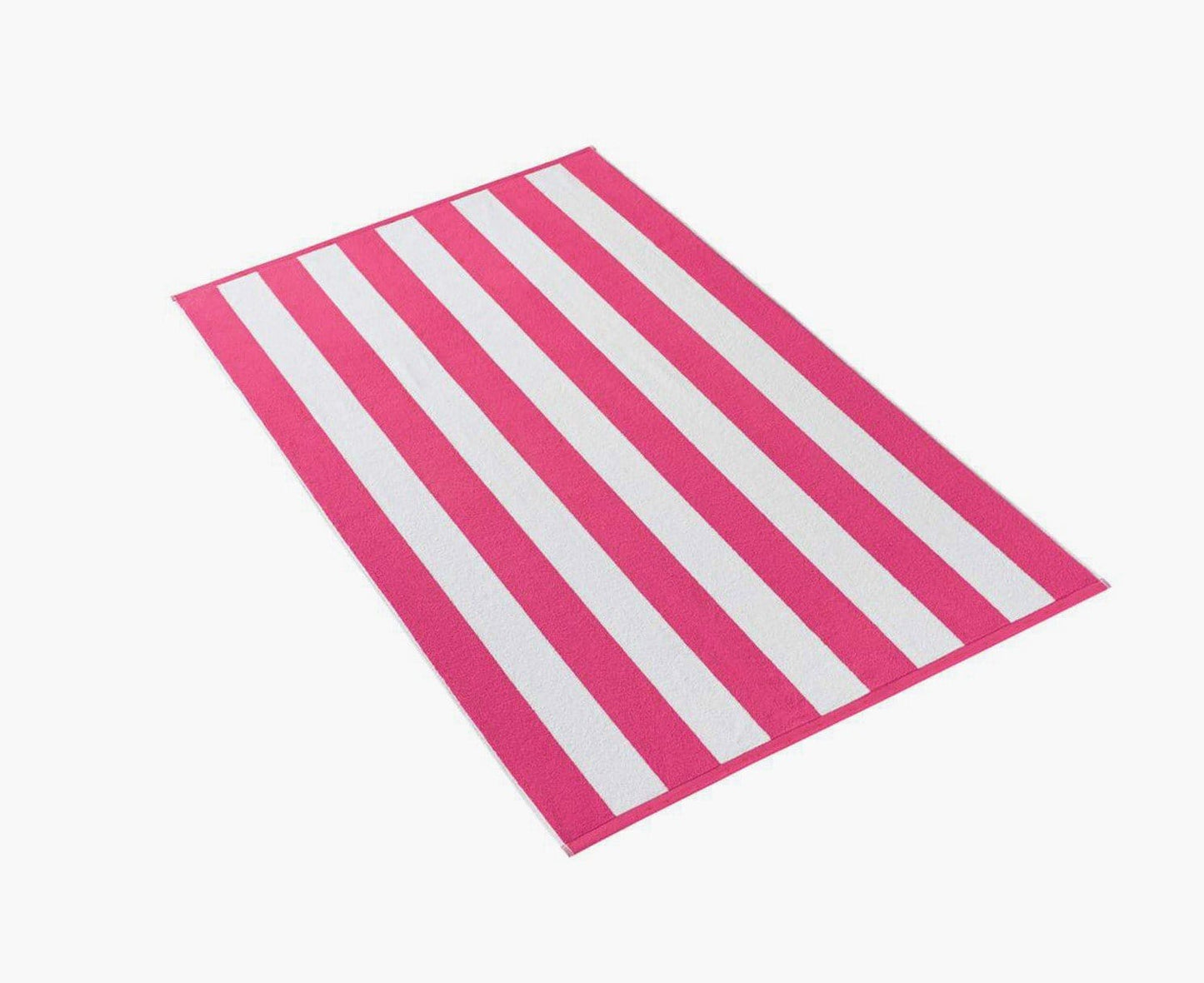 Kassatex Cabana Stripe Beach Towel Hot Pink