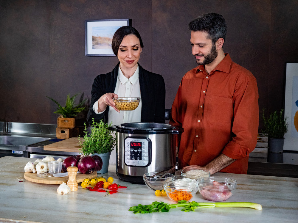 Kenwood 8L Electric Pressure Cooker 1000W Silver/Black, Pcm80.000Ss