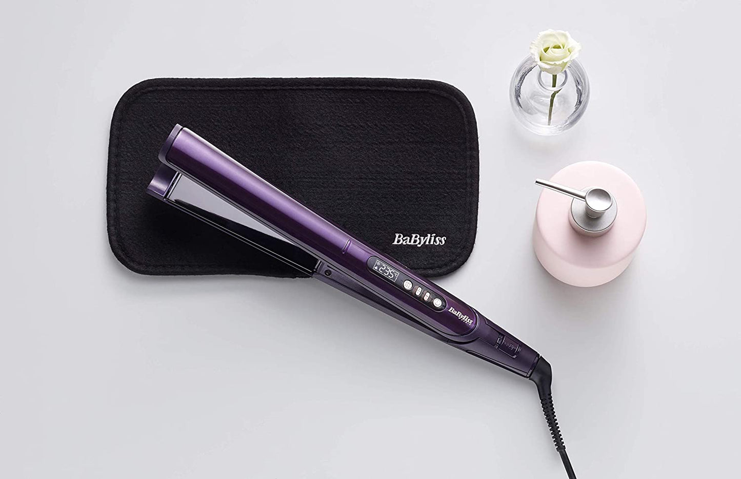 Babyliss Babst450Sde Hair Straightener, 28Mm - Black/Purple