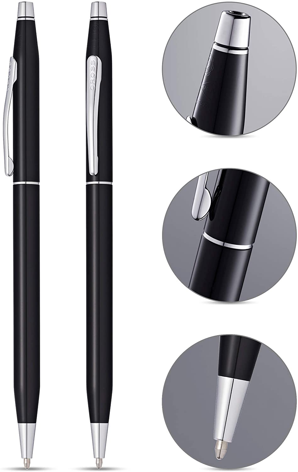 Cross Classic Century Black Lacquer Ballpoint Pen - At0082-77