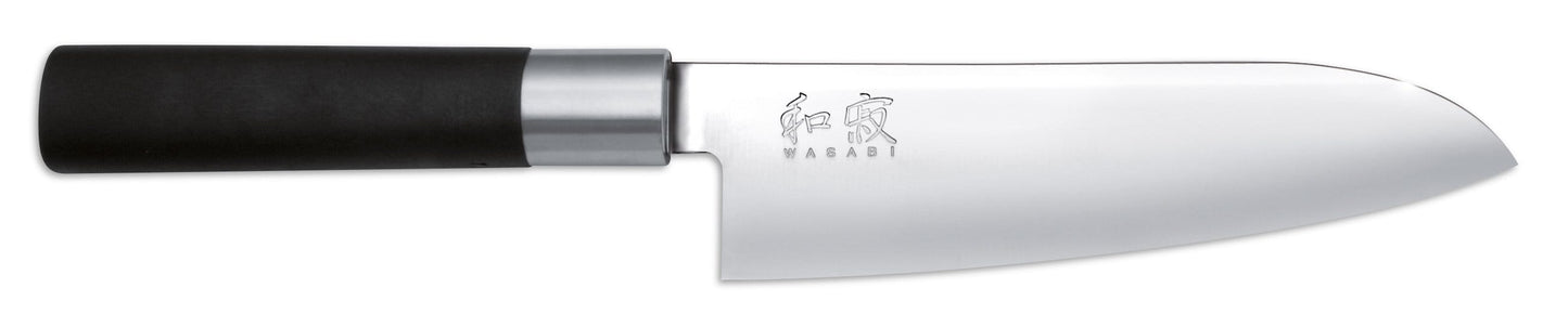 KAI WASABI BLK SANTOKU 165MM - 6716S