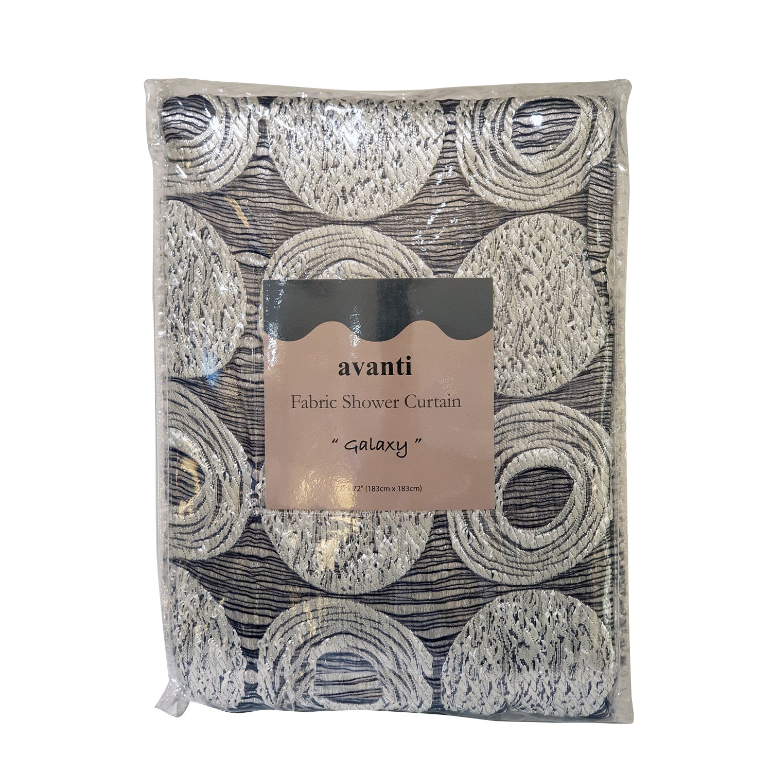 AVANTI GALAXY SILVER SHOWER CURTAIN SILVER
