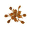Beaded Floricane Napkin Ring Brown/Gold - Nnr17002A/Bgl
