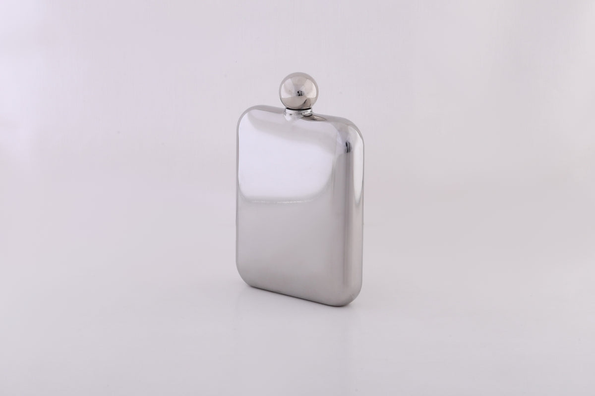 6OZ HIP FLASK ROUND CORNER 304 S/S