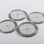 Arvd Beaded Coaster Set/4 Wht/Crm 4X4