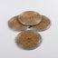 Arvd Beaded Coaster Set/4 Uniq Gold 4X4