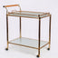 Ba Metal Gold W/5Mm Frost Gls Rect Trolley 4225
