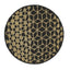 Arvind Round Glass Beaded Placemat Black/Gold 36X36Cm - Pm182385