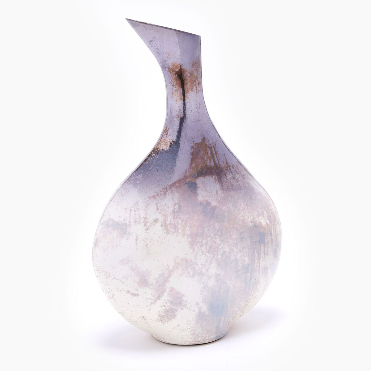 Panache Deco Glass Vase  11.75 Milky Way - 50165