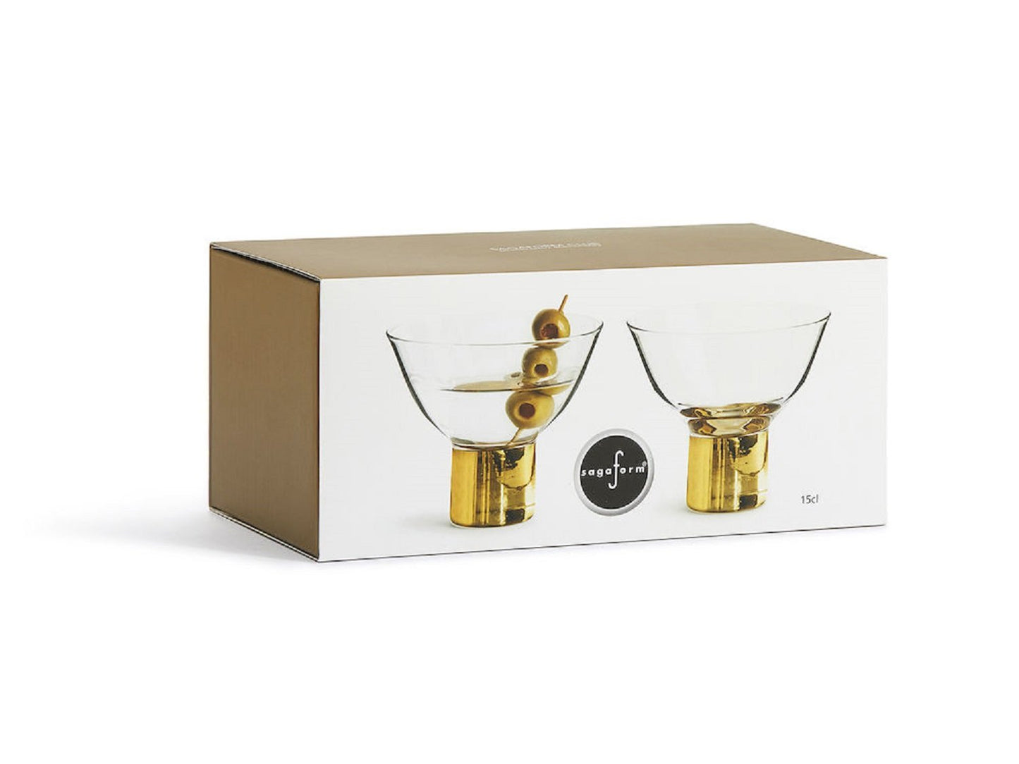 Sagaform Club Cocktail Glass Pack Of 2 Gold - Sa5009117