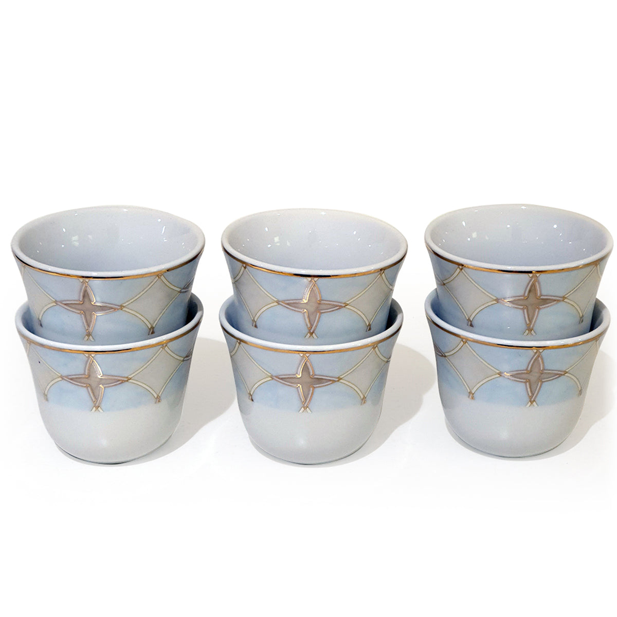 KAROLINA BALAYA BLUE/BEIGE 6PC MOCCA CUP
