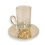 Pantazelos Mop Silver And Gold Plated Tea Cup - 1302/Mop/Spgp