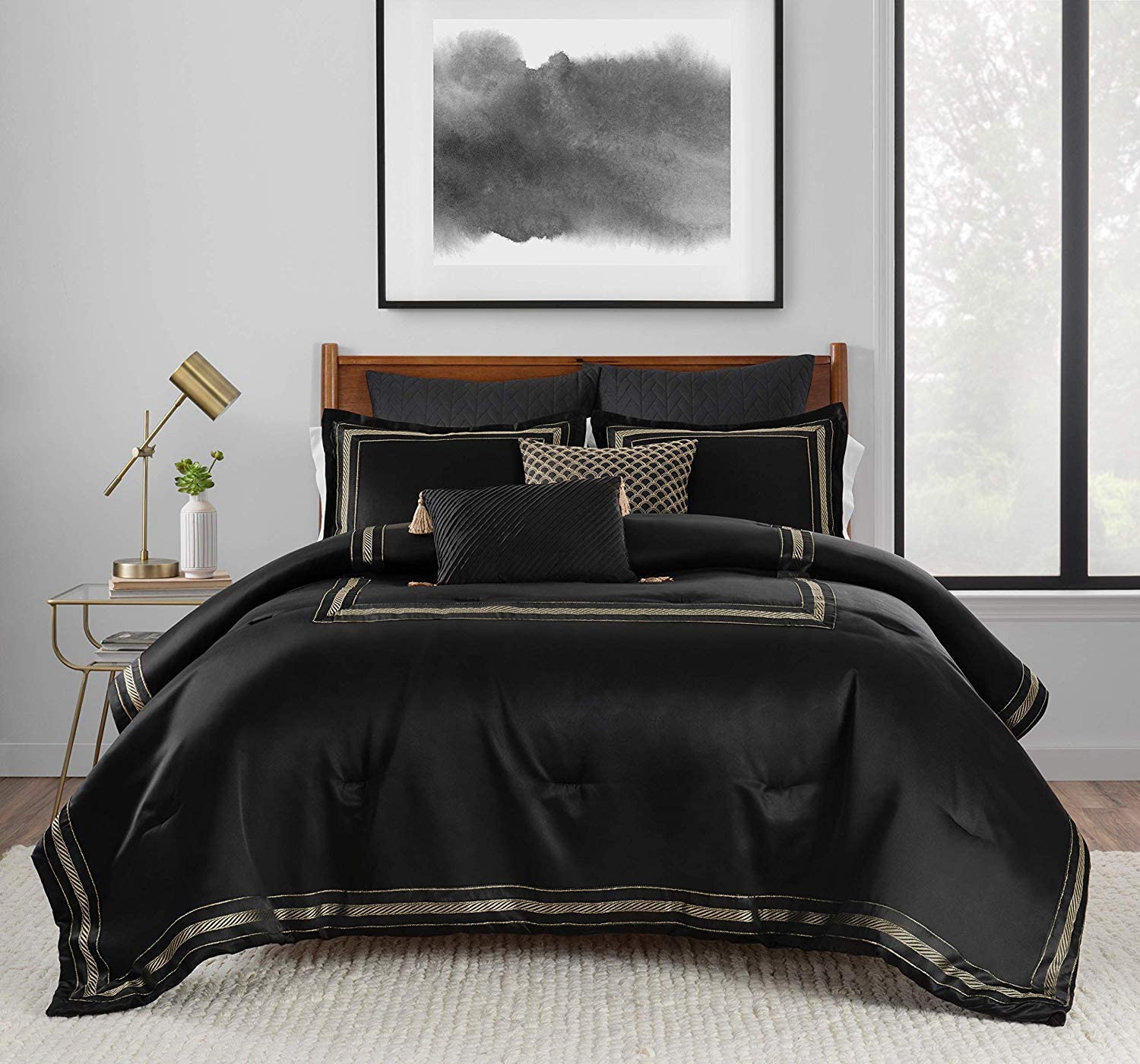 LIONEL RICHIE JACQUARD BORDER 7PC COMFORTER SET - 35768211