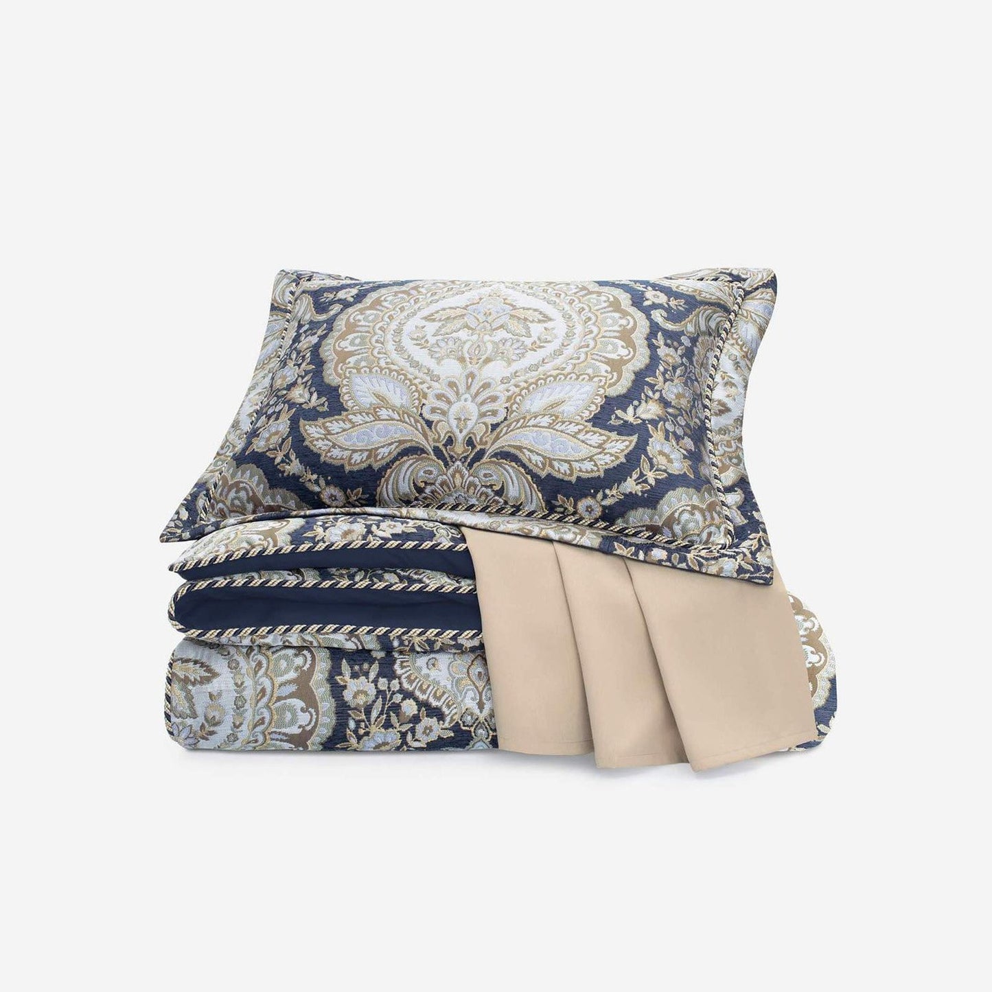 Valentina 8Pc Bedding Set King Blue