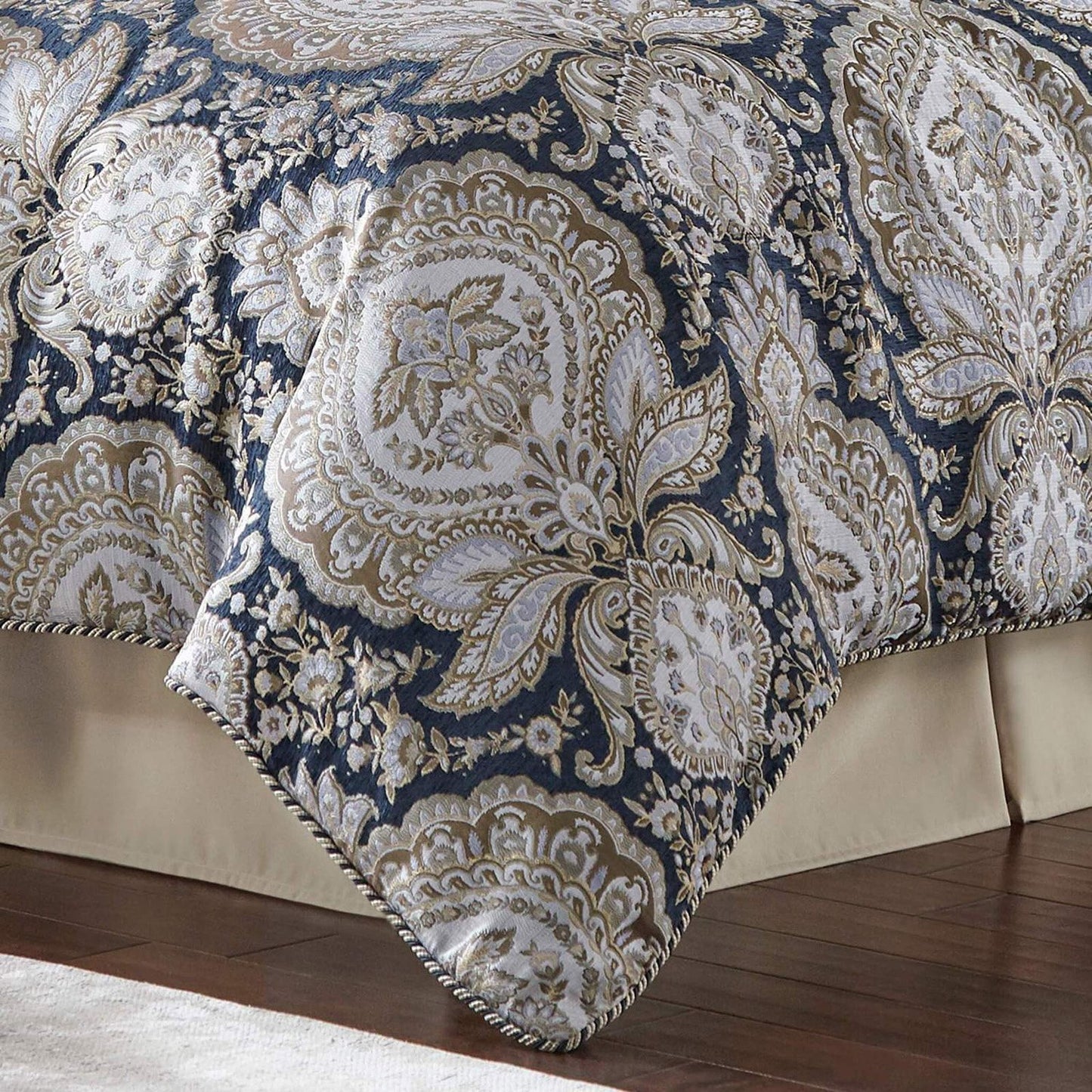 Valentina 8Pc Bedding Set King Blue