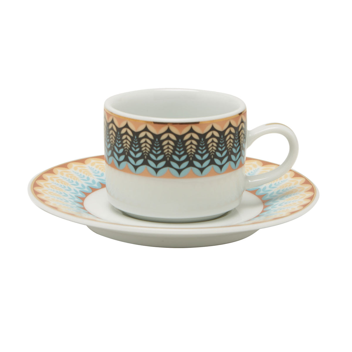 DANKOTUWA ELSA GOLD 6+6 COFFEE CUP AND SAUCER
