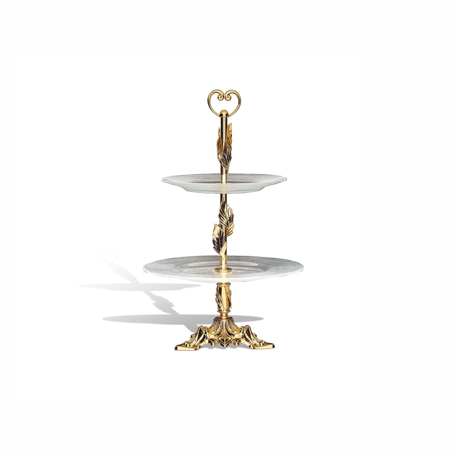 VERONA 2 TIER CLEAR GLASS PLATE - DC6146/OR