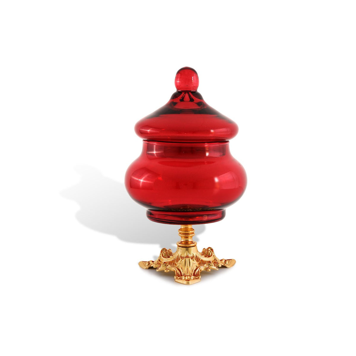 ROMA CANDY BOX GLASS RED - DC6151/OR-RS