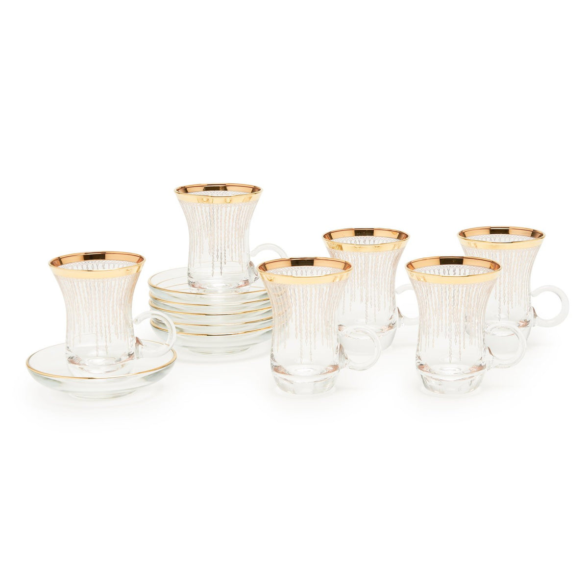 Combi Casilda Gold 12Pc Tea Cup And Saucer - G758/1Z-35
