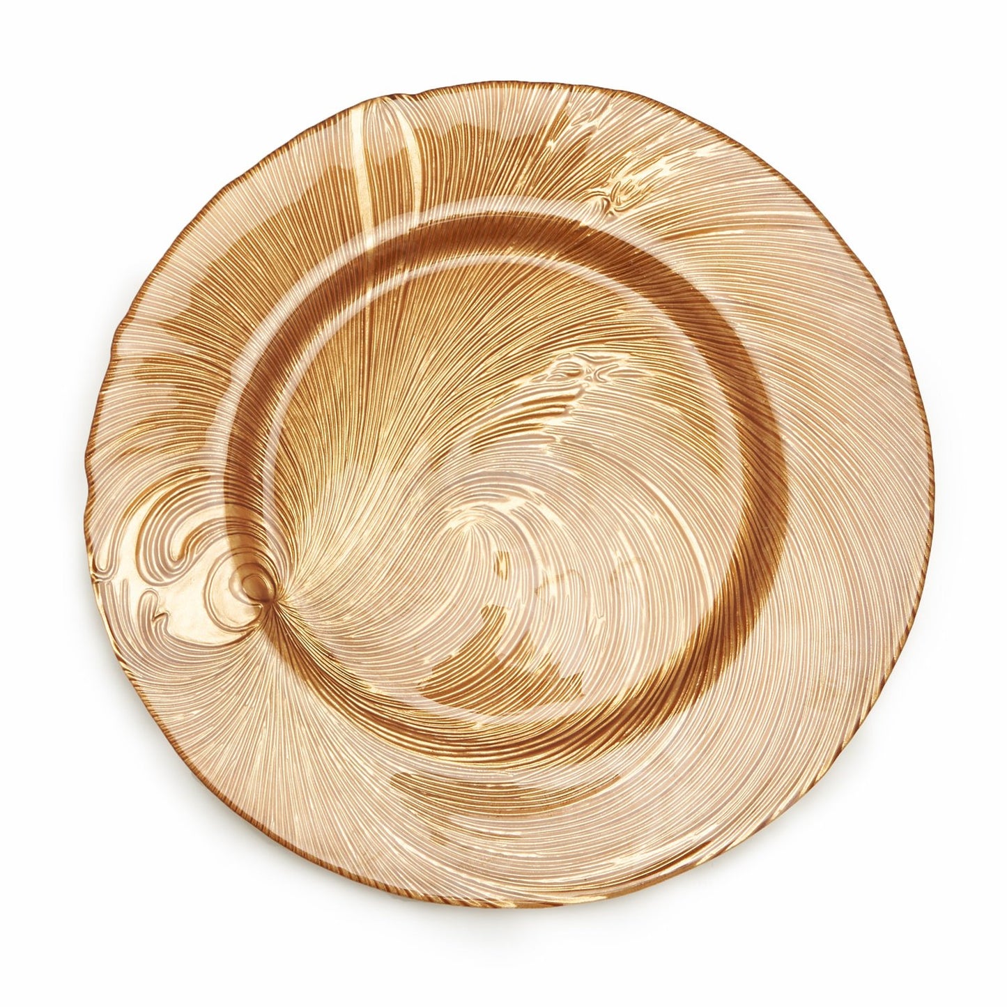 GLASS CHARGER PLATE 33CM GOLD PAINTED - 1Q953-006