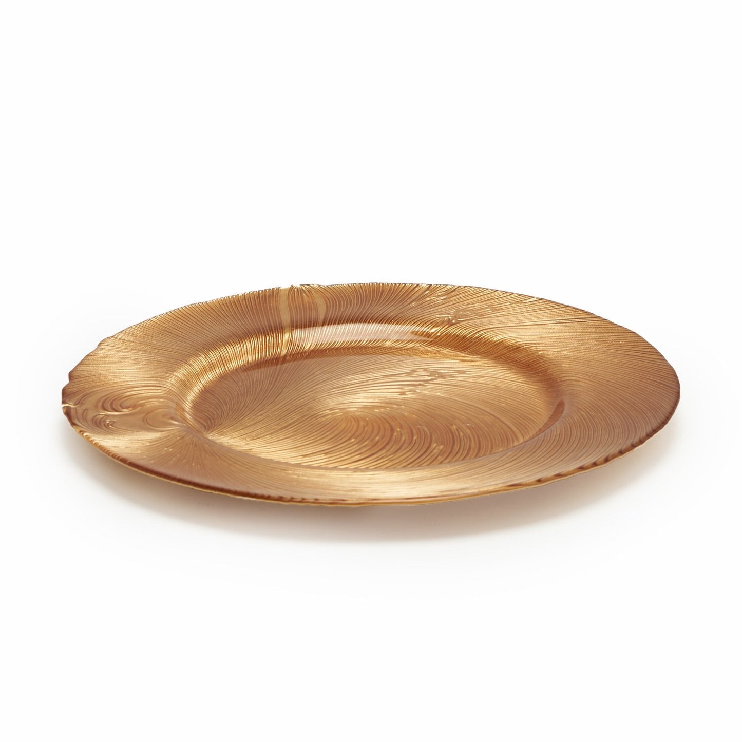 Glass Charger Plate 33Cm Gold Painted - 1Q953-006