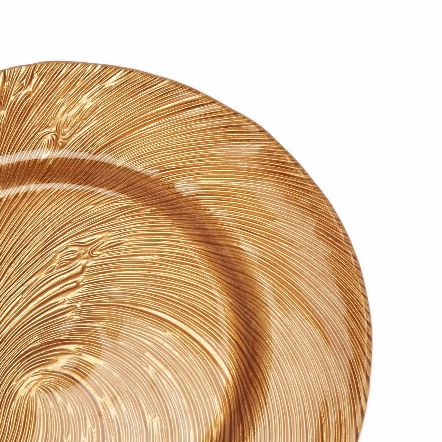Glass Charger Plate 33Cm Gold Painted - 1Q953-006