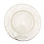 Glass Charger Plate 33Cm White Painted Silver Rim - 1Q953-014S