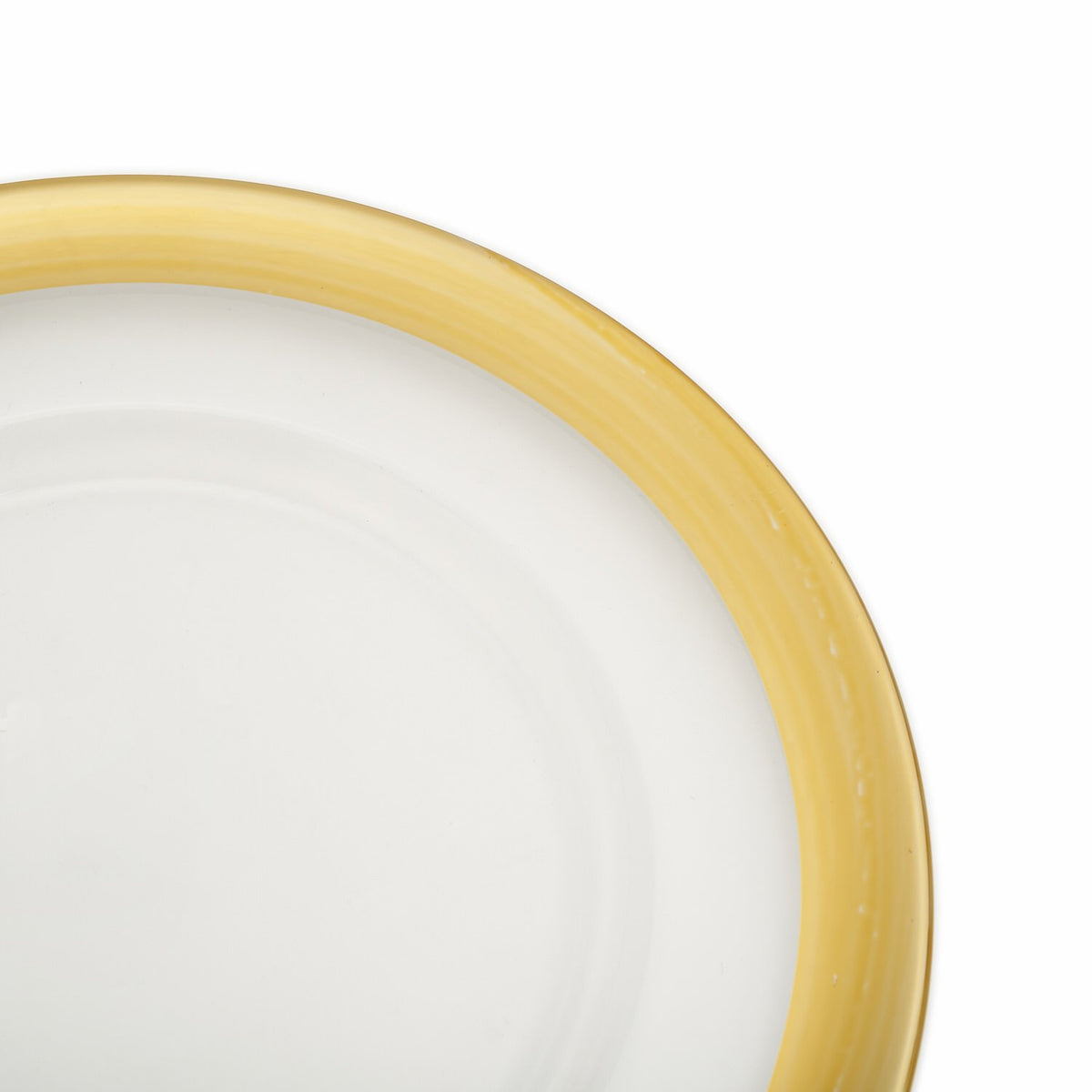 Glass Charger Plate 33Cm Clear With Gold Plating Rim - 1Q608-024
