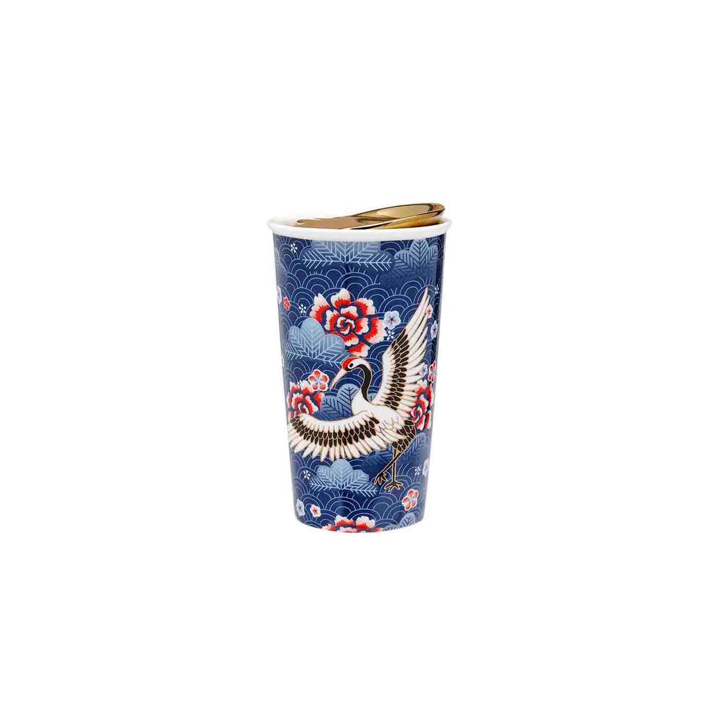 ASHDENE OSAKA BLUE CRANES TRAVEL MUG - 519053