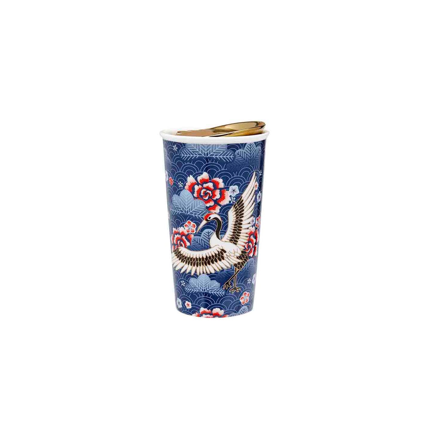 ASHDENE OSAKA BLUE CRANES TRAVEL MUG - 519053