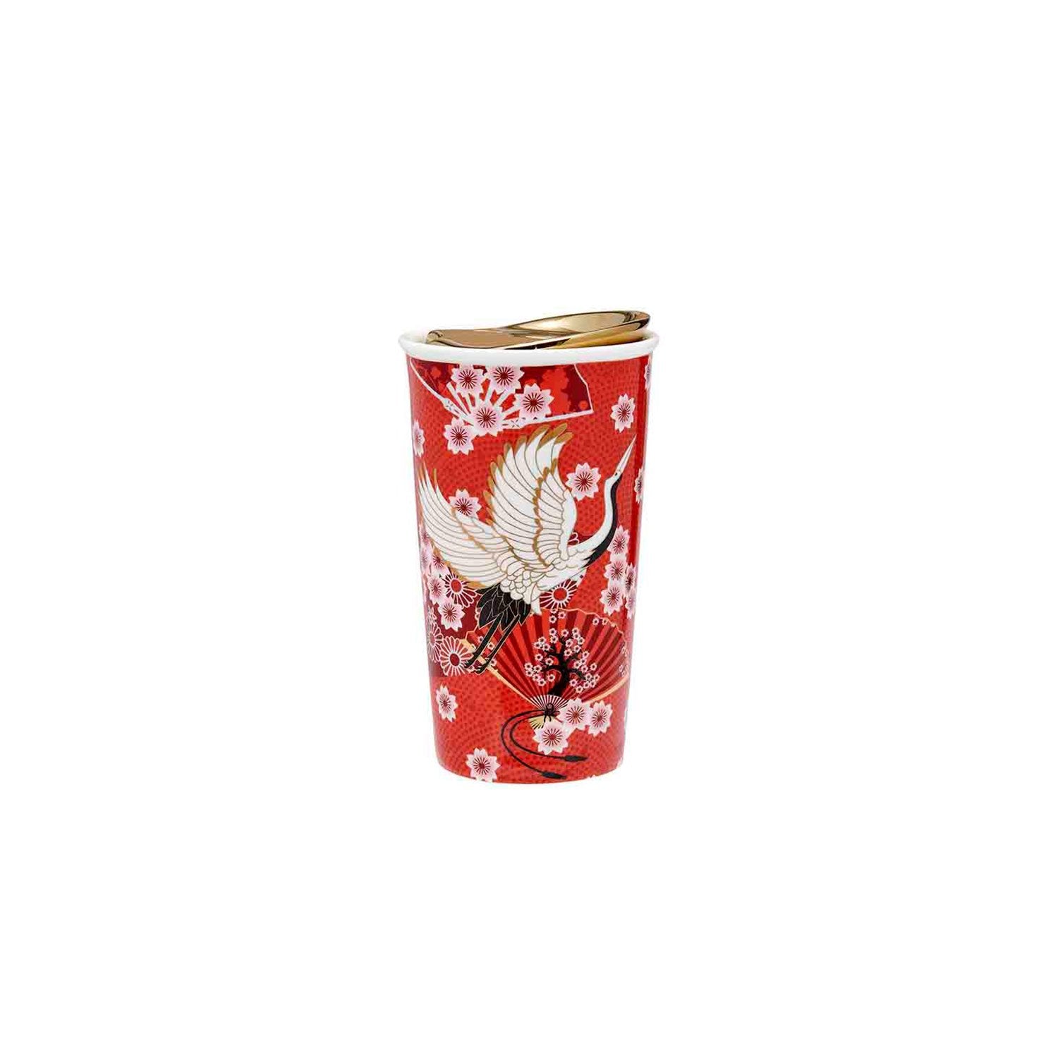 ASHDENE OSAKA RED CRANES TRAVEL MUG - 519054