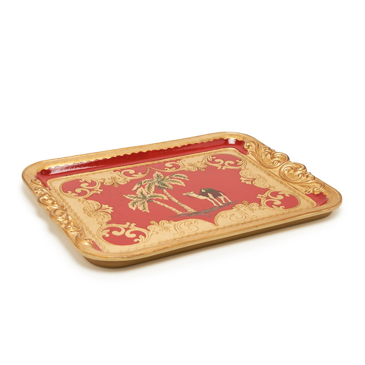 Sezzatini Camel & Tree Oro Ros Cel Large Rectangle Tray 37 X 49Cm - Vl-234-5-3708