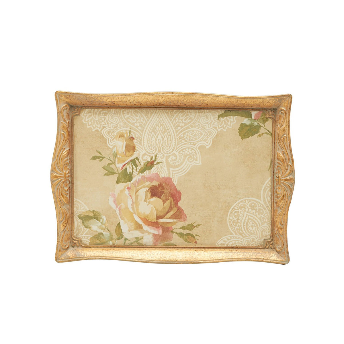 SEZZATINI LAVINIA ORO MEDIUM RECTANGLE TRAY WITH 34 X 47CM - VL-246-4-3707