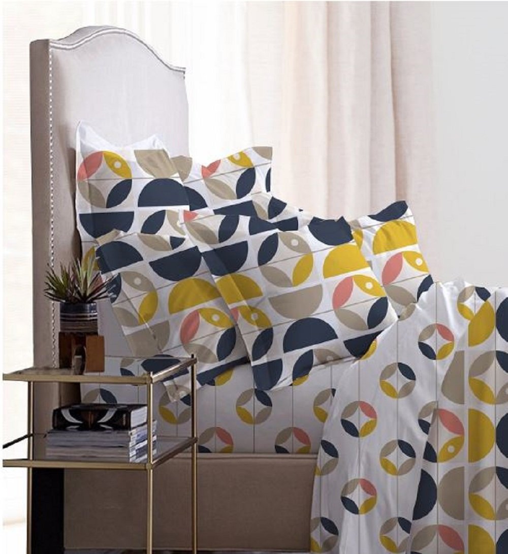 VEGORA PRINTED COTTON PLAZA 2PC PILLOW SHAM - 83009503
