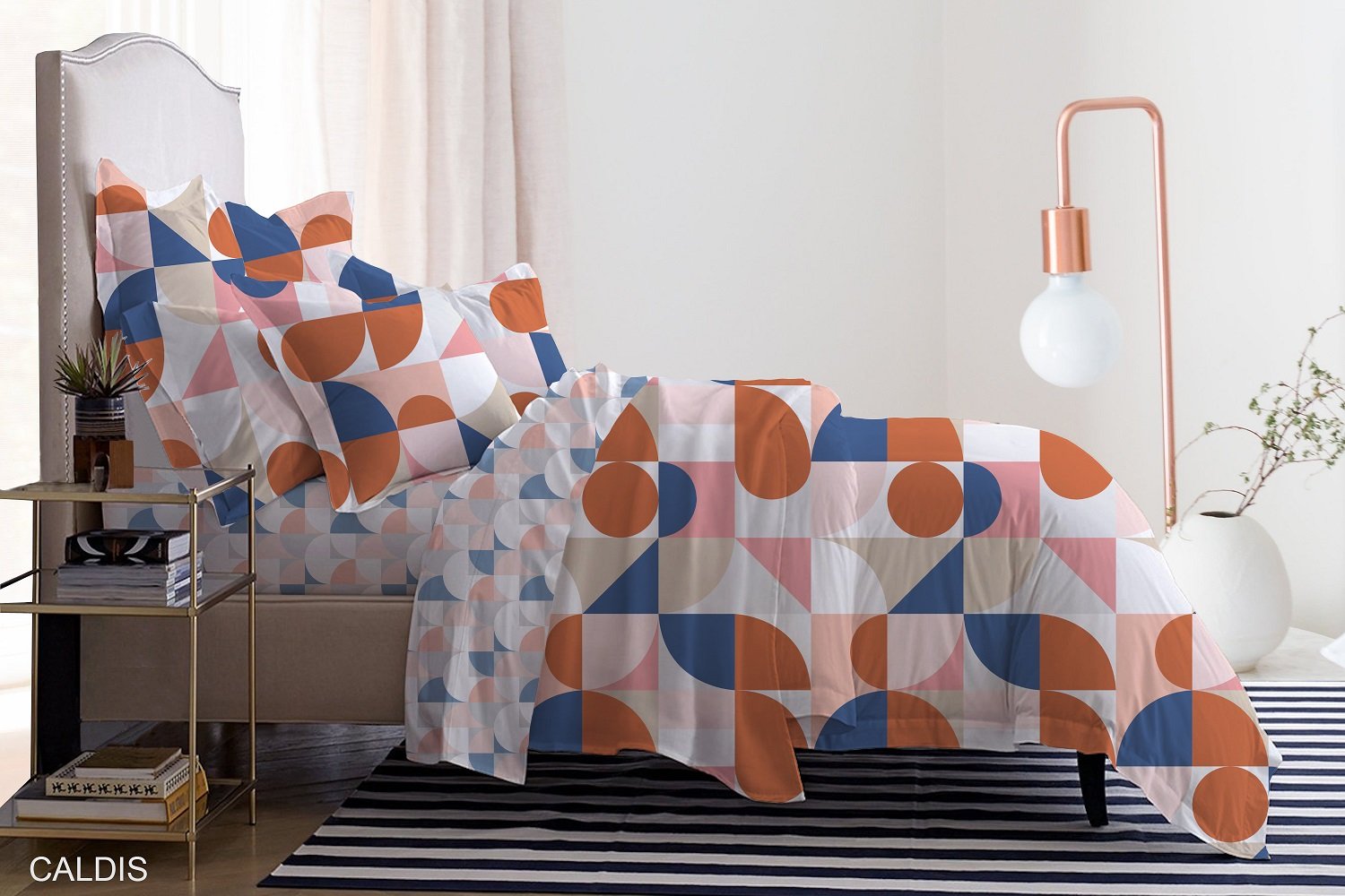 VEGORA PRINTED MICROFIBER CALDES 5PC COMFORTER SET KING - 83009664